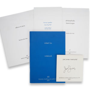 Herman de Vries, (1931), Eschenau Summer Press Publications, 1977-2015.