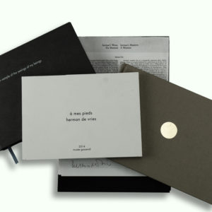 Herman de Vries (1931), 3 Artist’s Books: a random sample of the seeings of my beeings, die wiese | the meadow, à mes pieds, 2010-2014.