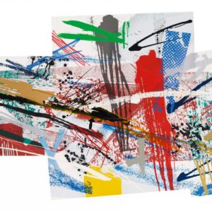 Michael Heizer, (1944), Dragged Mass Geometric (red), 1989.