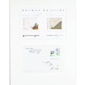 Herman de Vries, (1931), Exhibition Invitation, 1990.